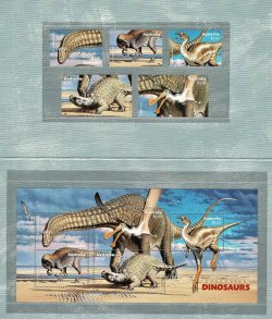 Австралия 2022 Динозавры серия из 5 марок и блок